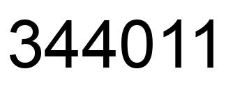 Number 344011 black image