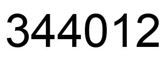 Número 344012 imagen negro