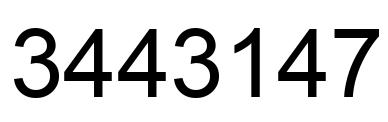 Número 3443147 imagen negro