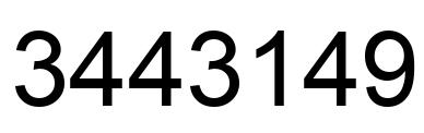 Número 3443149 imagen negro