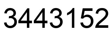 Number 3443152 black image
