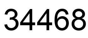 Number 34468 black image