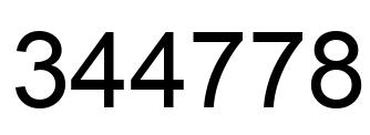 Number 344778 black image