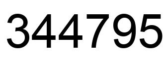 Number 344795 black image