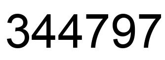 Number 344797 black image