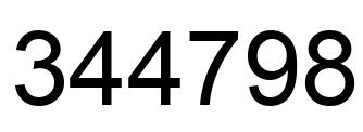 Number 344798 black image