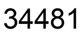 Number 34481 black image
