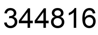 Número 344816 imagen negro
