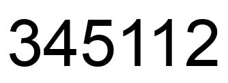 Number 345112 black image