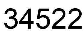 Number 34522 black image