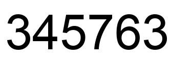 Número 345763 imagen negro