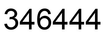 Number 346444 black image