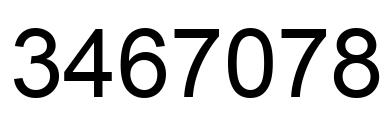 Número 3467078 imagen negro