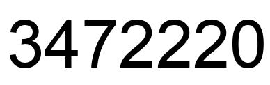 Number 3472220 black image