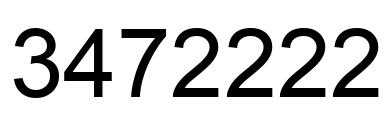 Number 3472222 black image