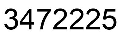 Number 3472225 black image