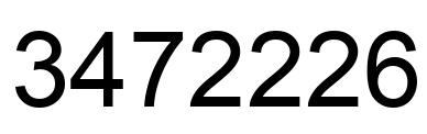 Number 3472226 black image