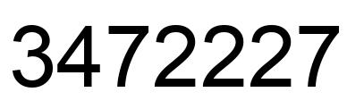 Number 3472227 black image