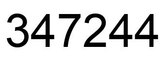 Number 347244 black image