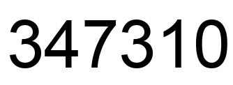 Number 347310 black image