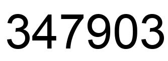 Número 347903 imagen negro