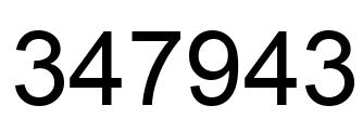 Number 347943 black image