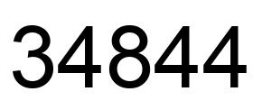 Número 34844 imagen negro