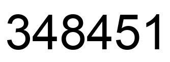 Number 348451 black image