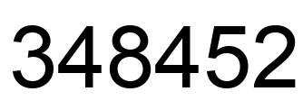 Number 348452 black image