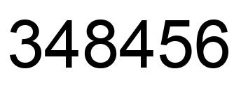 Number 348456 black image