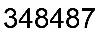Number 348487 black image