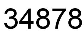 Número 34878 imagen negro