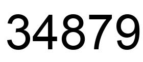Número 34879 imagen negro