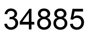 Número 34885 imagen negro