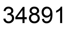 Number 34891 black image