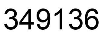 Number 349136 black image