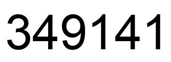 Number 349141 black image