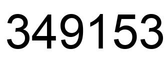 Number 349153 black image