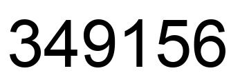 Number 349156 black image