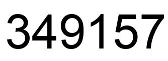 Number 349157 black image