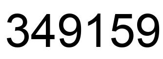 Number 349159 black image