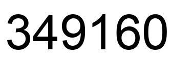 Number 349160 black image