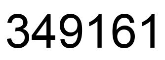 Number 349161 black image