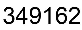 Number 349162 black image