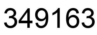 Number 349163 black image