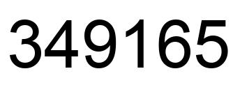 Number 349165 black image