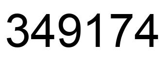 Number 349174 black image