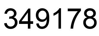 Número 349178 imagen negro