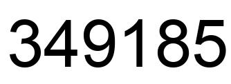 Number 349185 black image