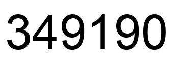 Number 349190 black image